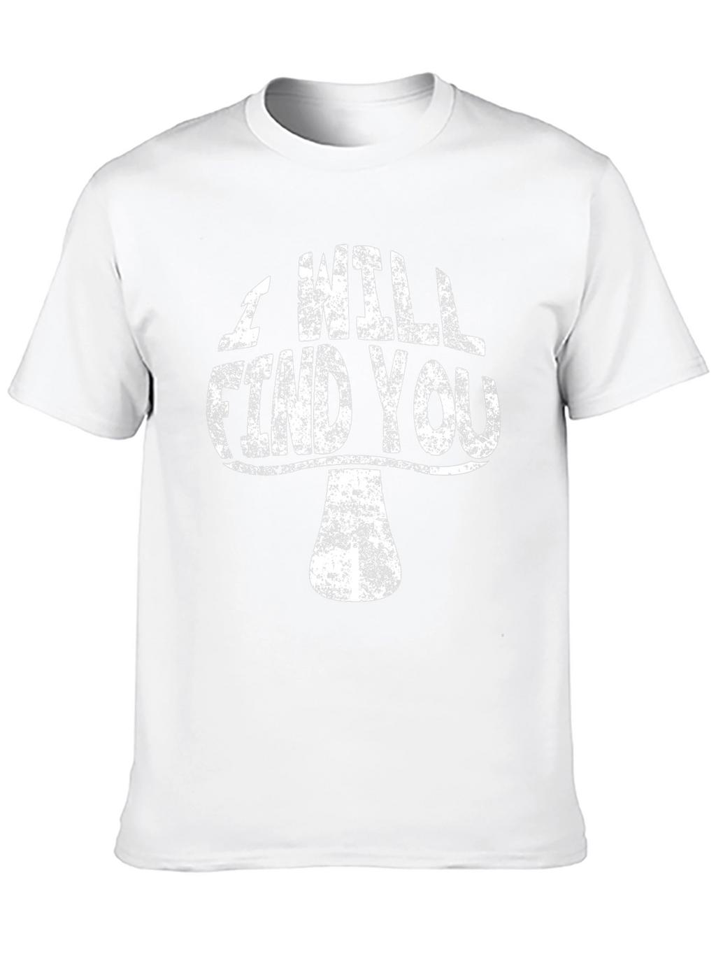 Mushroom I Will Find You Black Graphic Tee