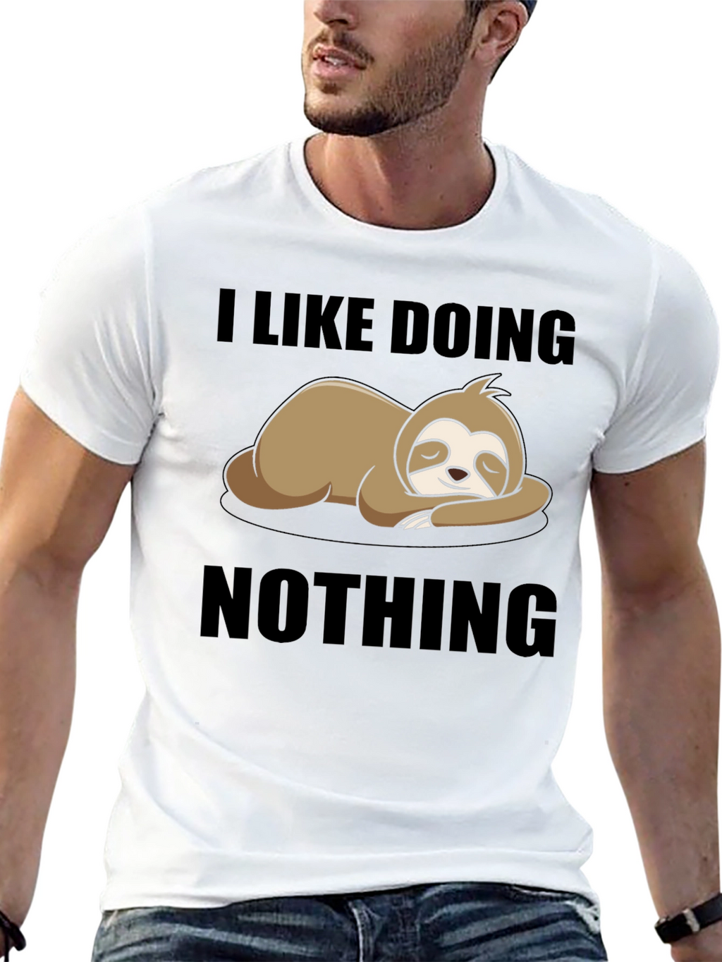 Lazy Sloth Tee: I Like Doing Nothing T-Shirt