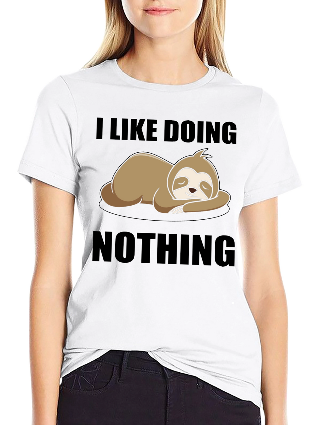 Lazy Sloth Tee: I Like Doing Nothing T-Shirt