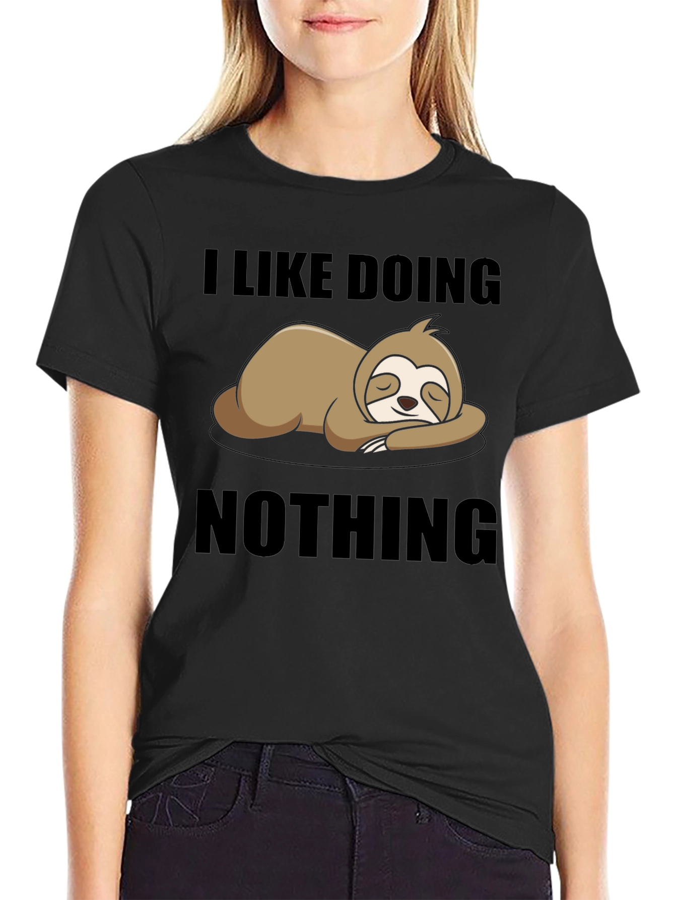 Lazy Sloth Tee: I Like Doing Nothing T-Shirt