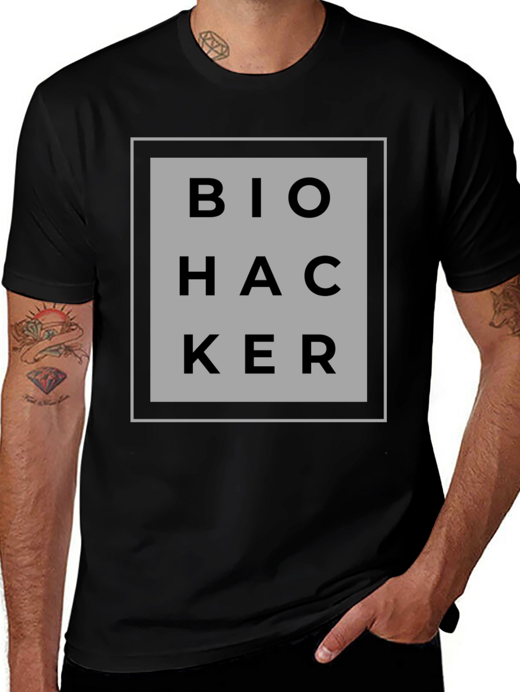 Biohacker Graphic Tee - Black