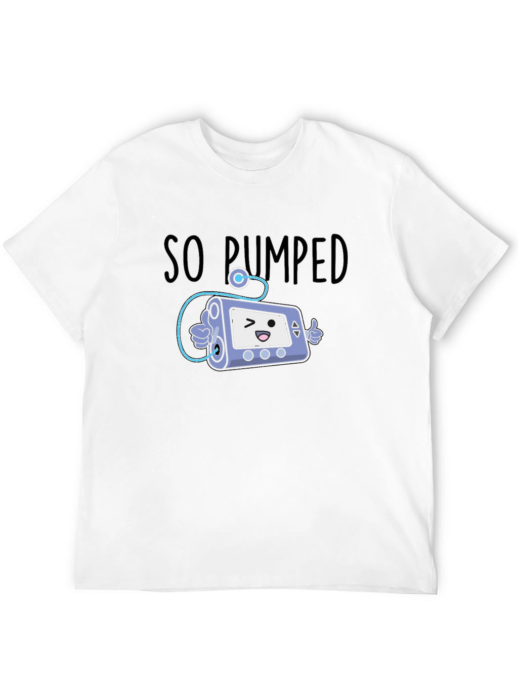 So Pumped Cartoon Insulin Pump Black T-Shirt