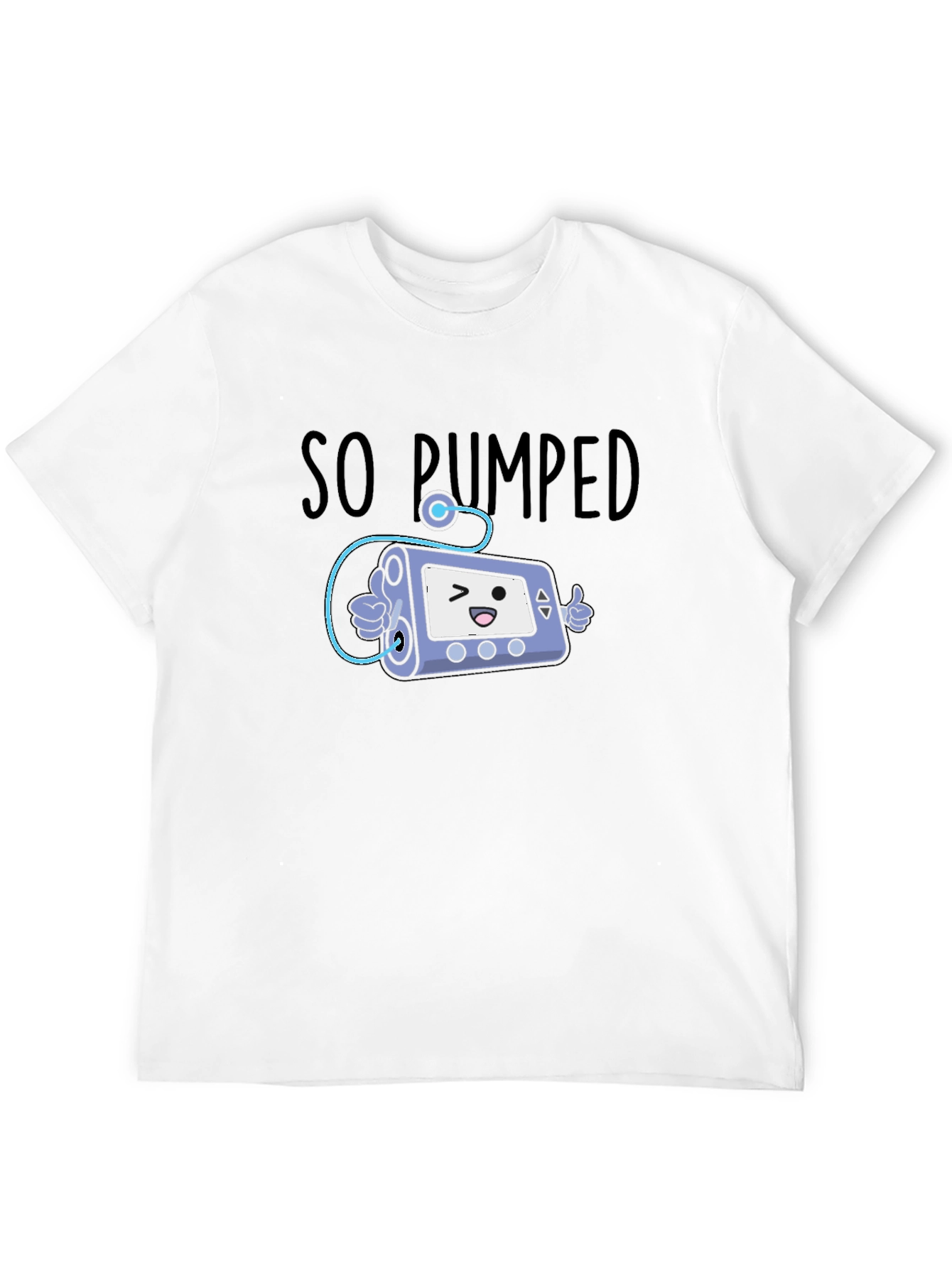 So Pumped Cartoon Insulin Pump Black T-Shirt
