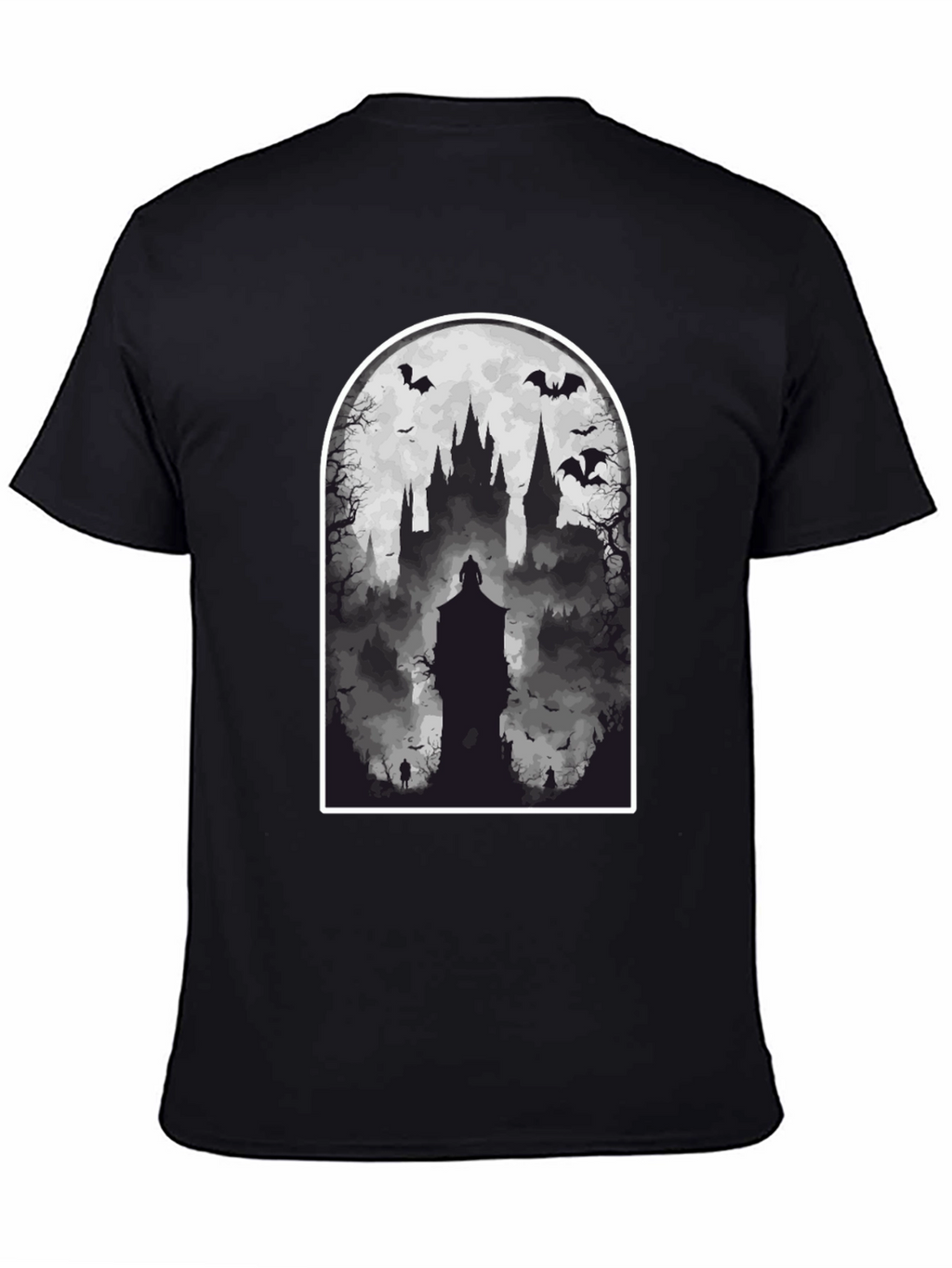 Spooky Castle T-Shirt - Gothic Halloween Tee