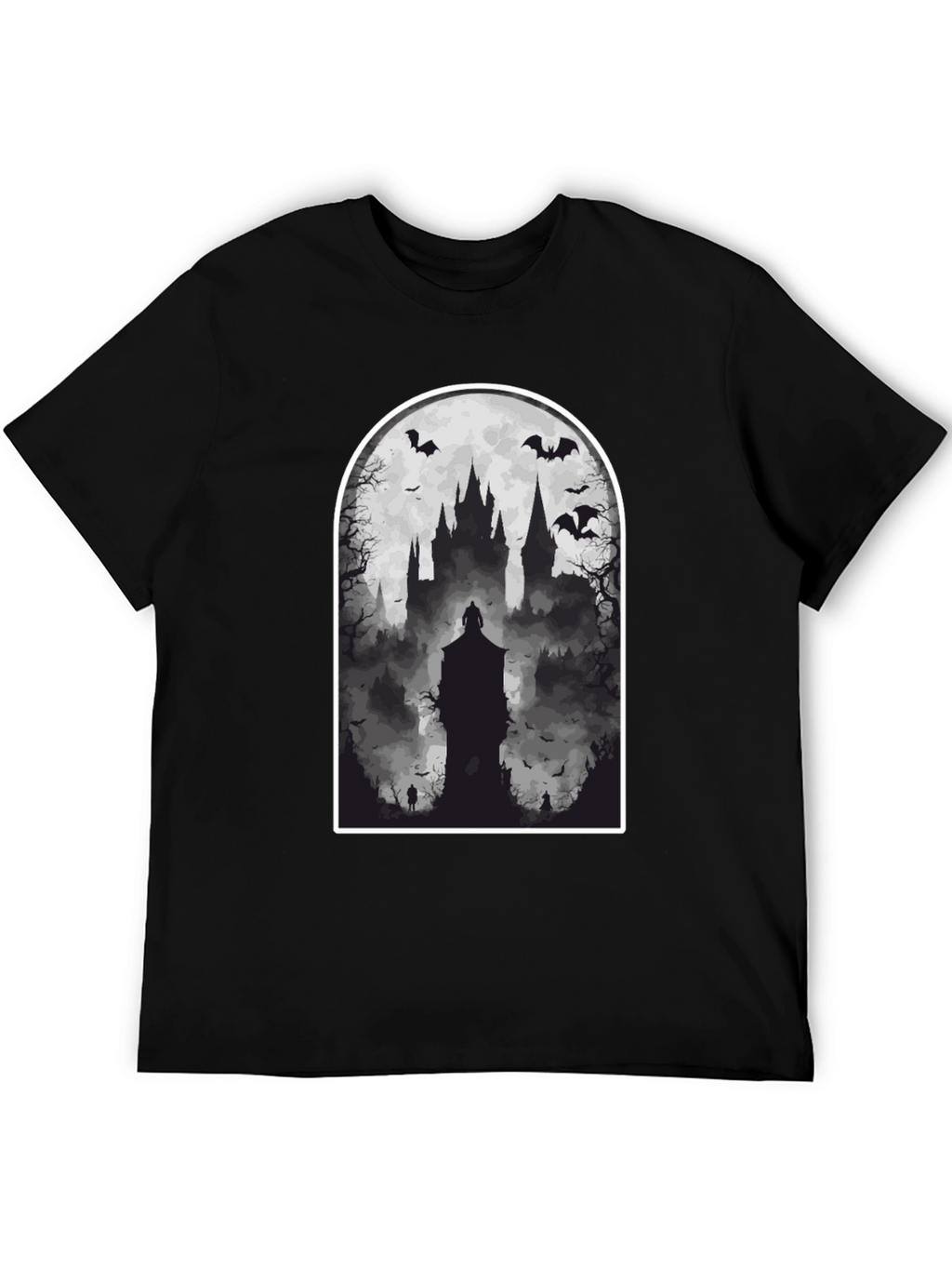 Spooky Castle T-Shirt - Gothic Halloween Tee