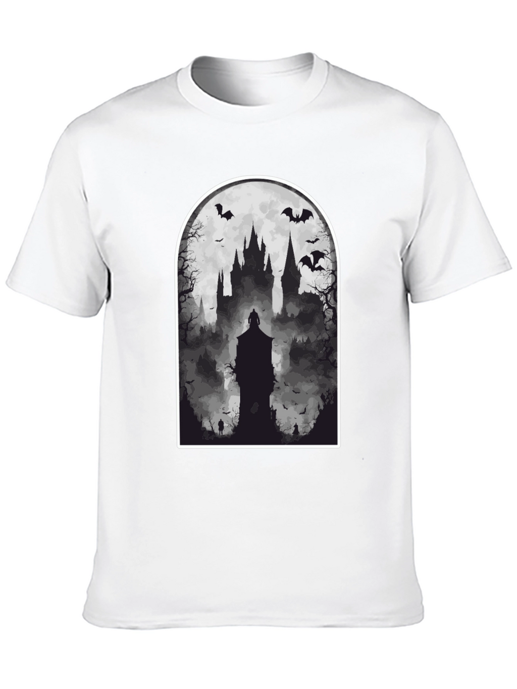 Spooky Castle T-Shirt - Gothic Halloween Tee