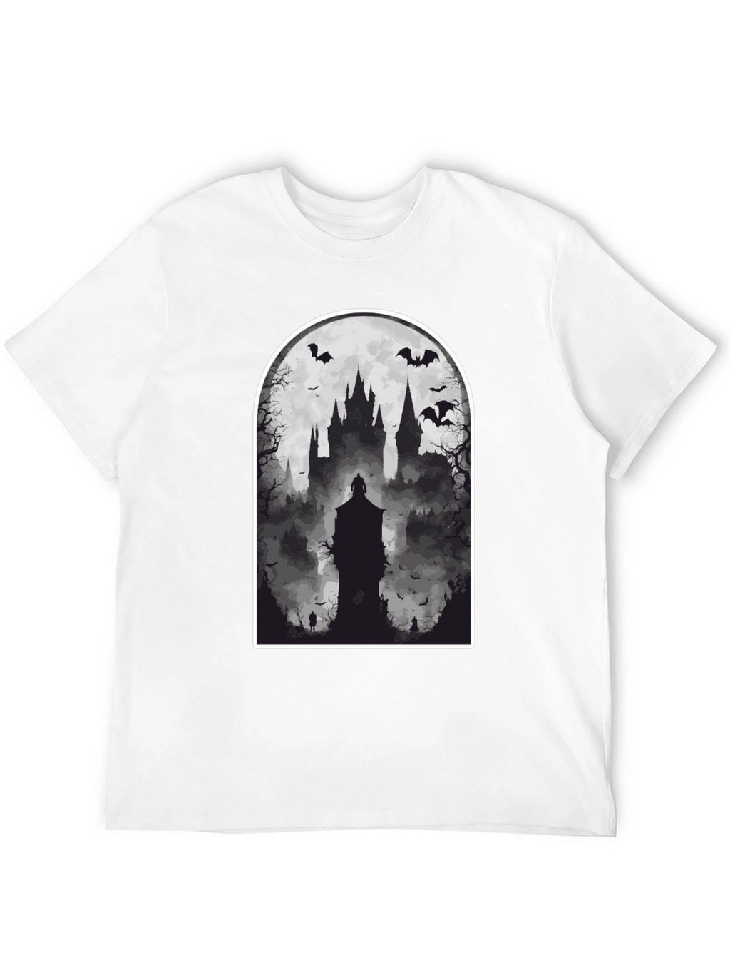 Spooky Castle T-Shirt - Gothic Halloween Tee