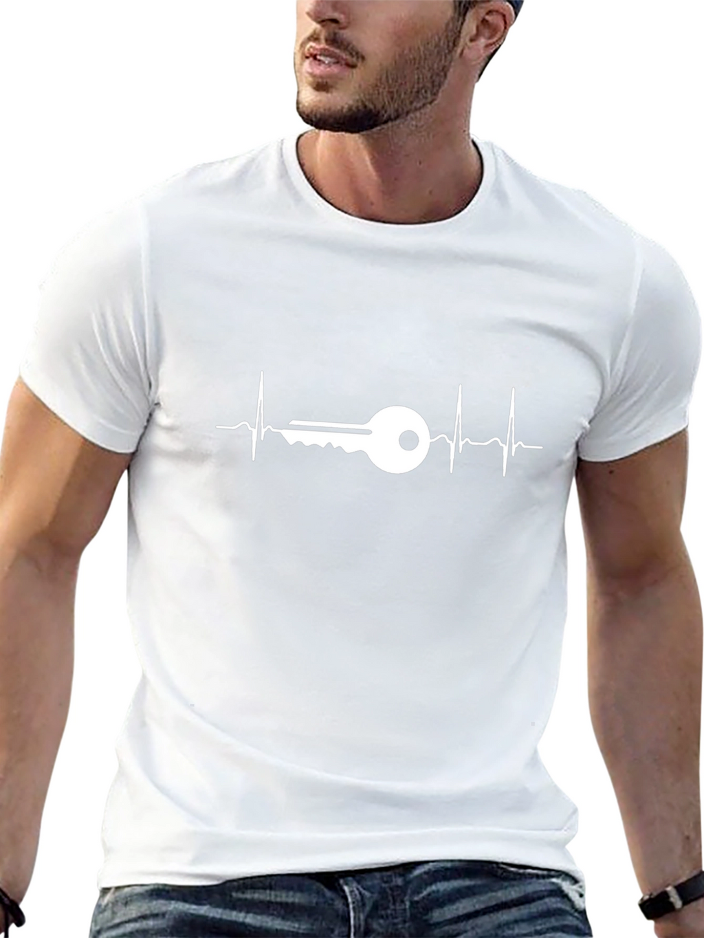 Heartbeat Key T-Shirt - Unlock Your Style