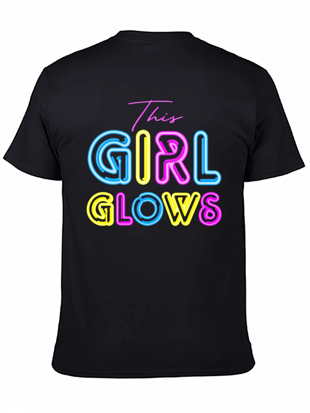 This Girl Glows Neon Graphic T-Shirt