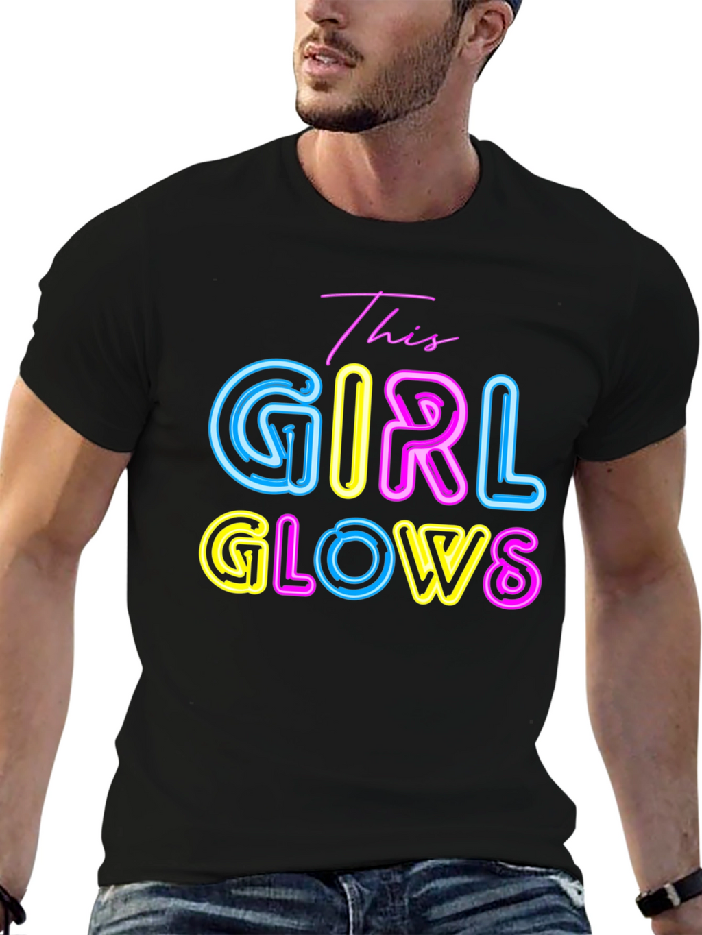 This Girl Glows Neon Graphic T-Shirt