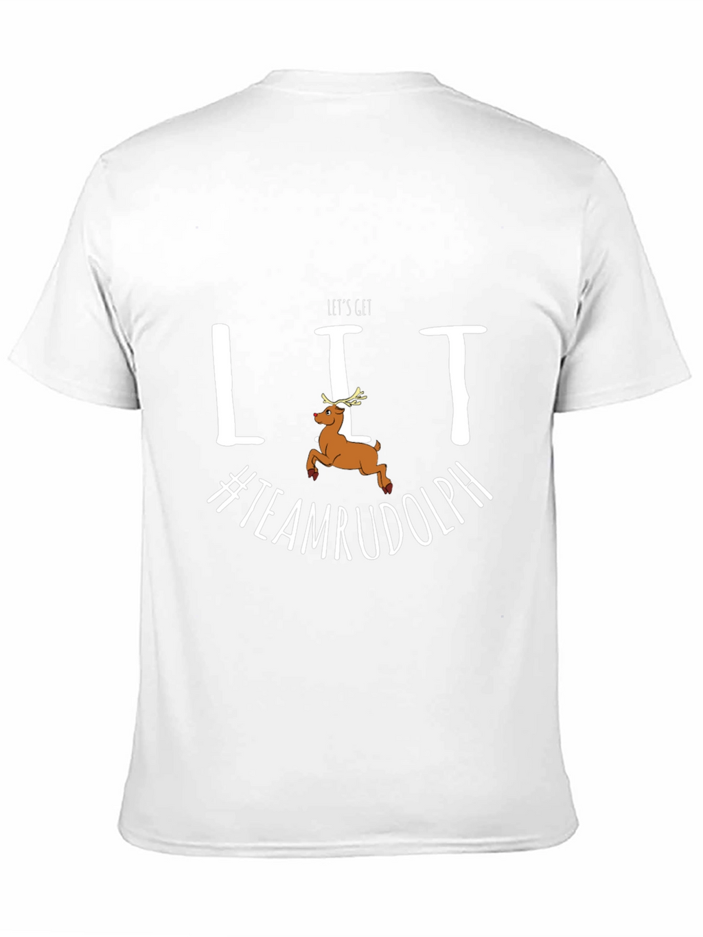 Lets Get Lit Team Rudolph Christmas Graphic Tee