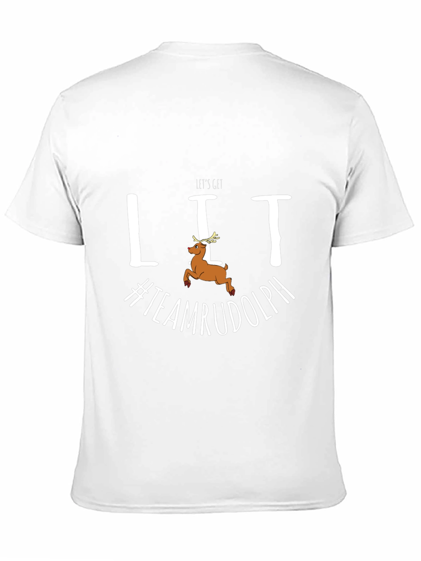 Lets Get Lit Team Rudolph Christmas Graphic Tee