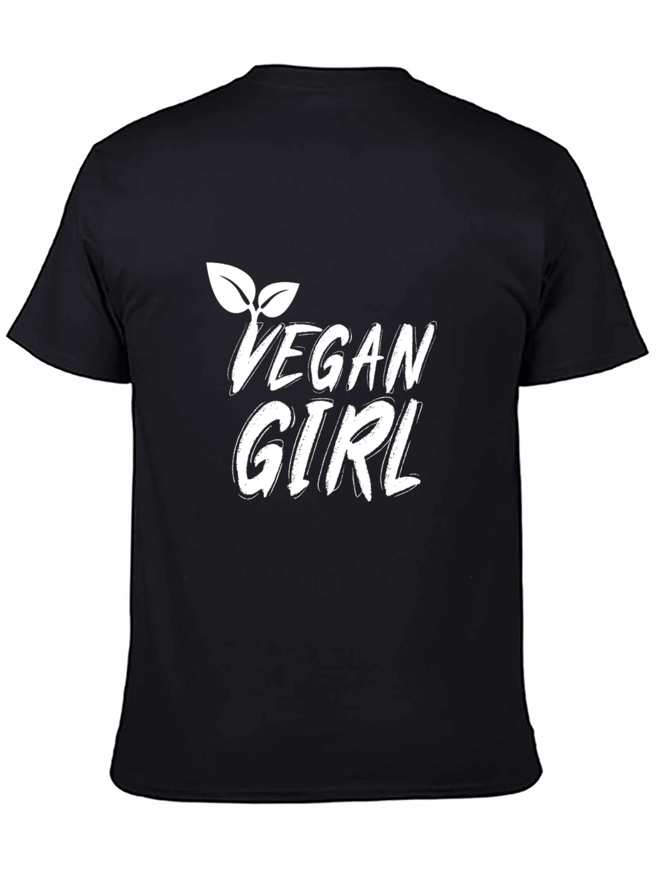 Vegan Girl Black Cotton T-Shirt