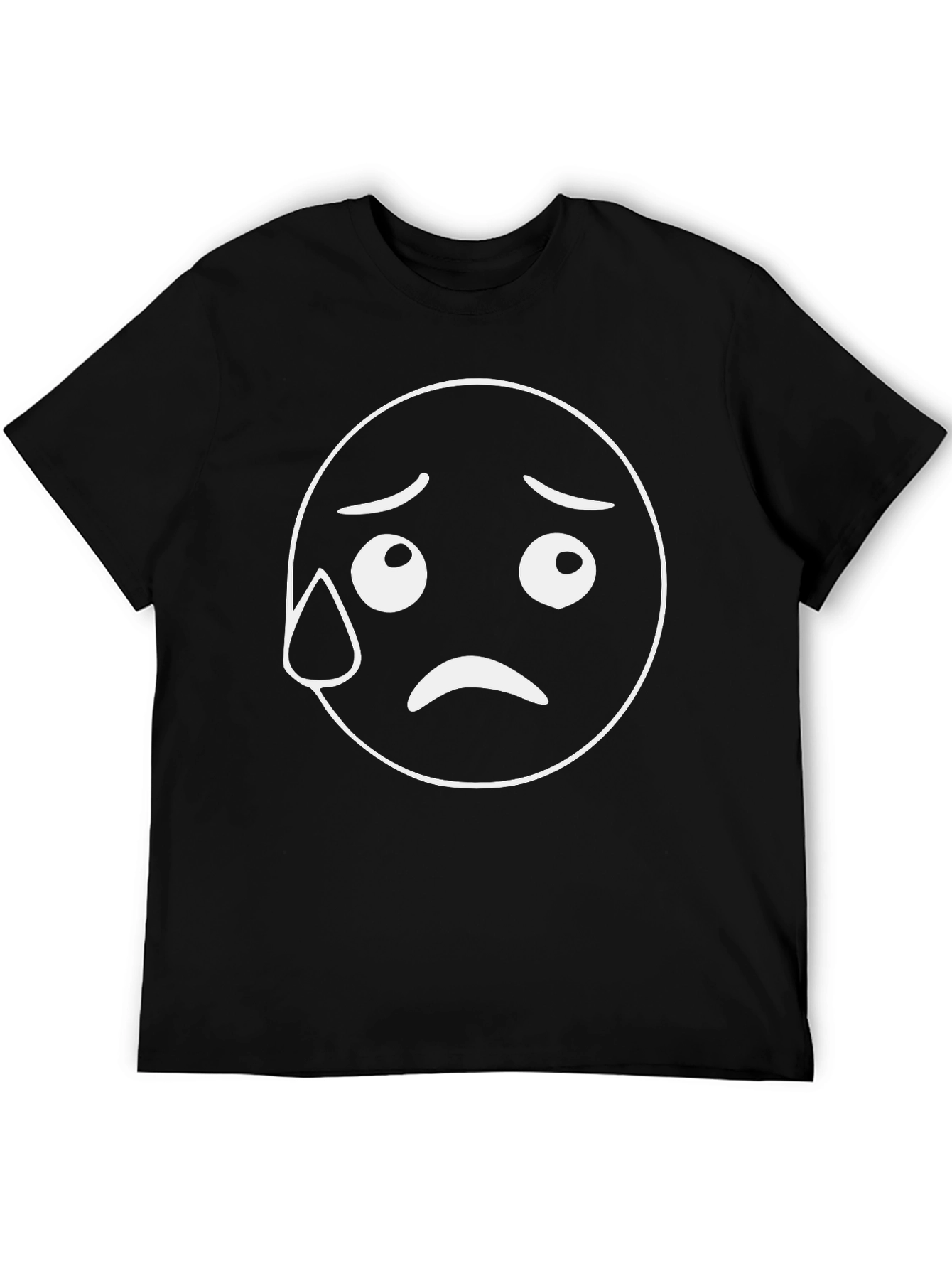 Sad Emoji T-Shirt - Black Graphic Tee