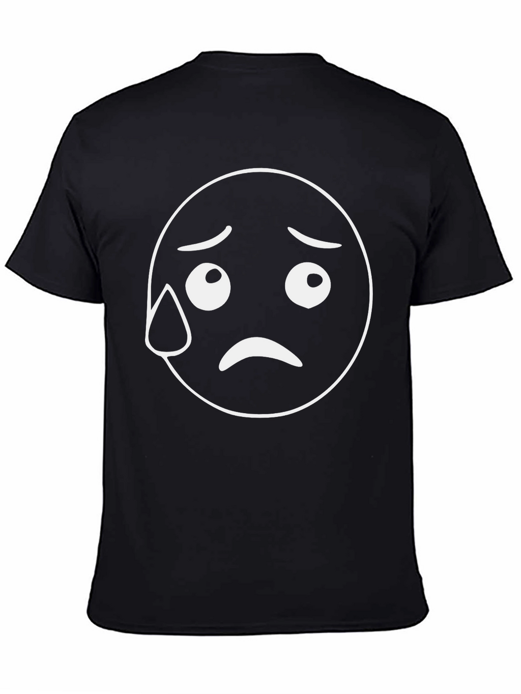 Sad Emoji T-Shirt - Black Graphic Tee