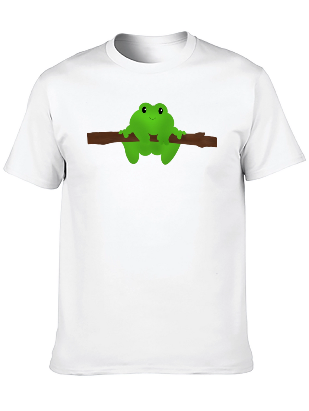 Frog On Branch Graphic Tee - Black
