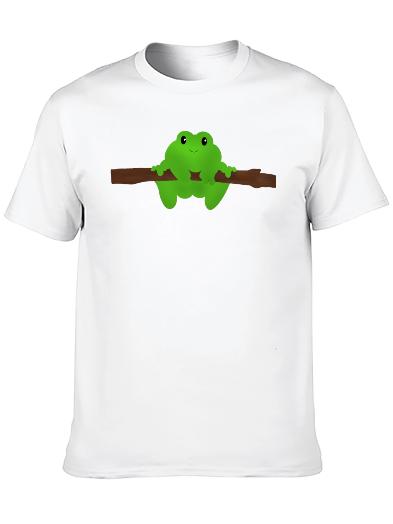 Frog On Branch Graphic Tee - Black