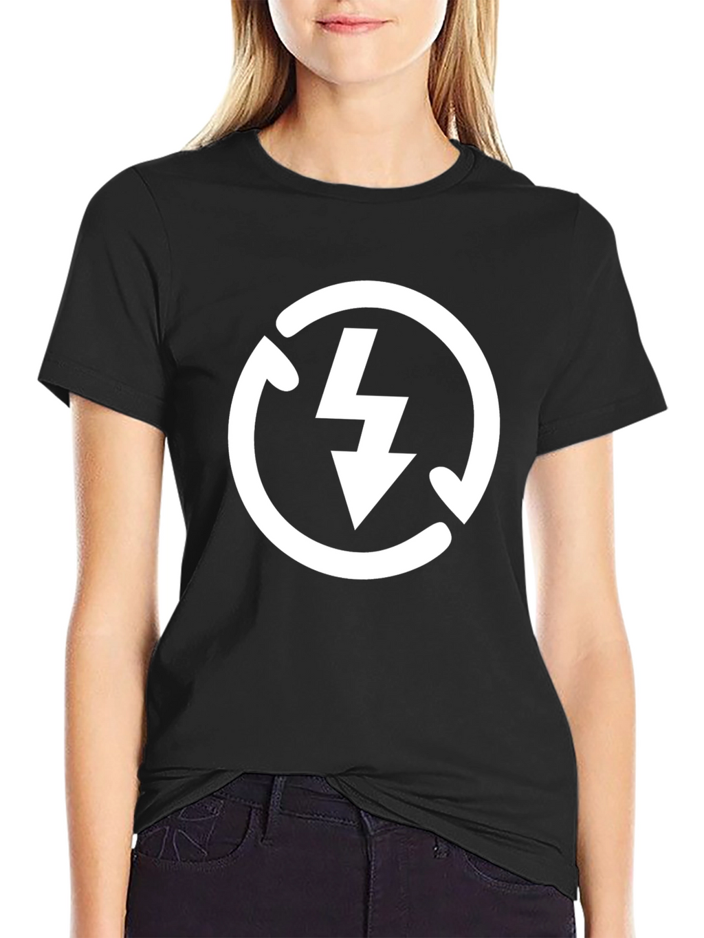 Electric Arrow Tee - Black Cotton Graphic T-Shirt