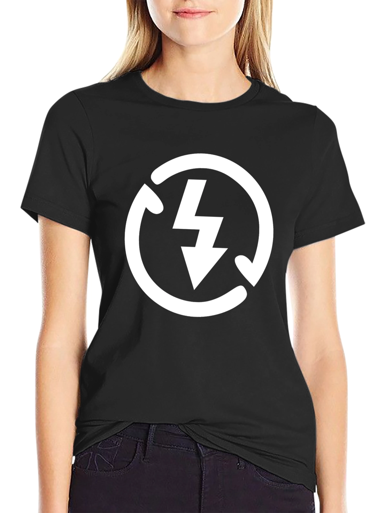Electric Arrow Tee - Black Cotton Graphic T-Shirt