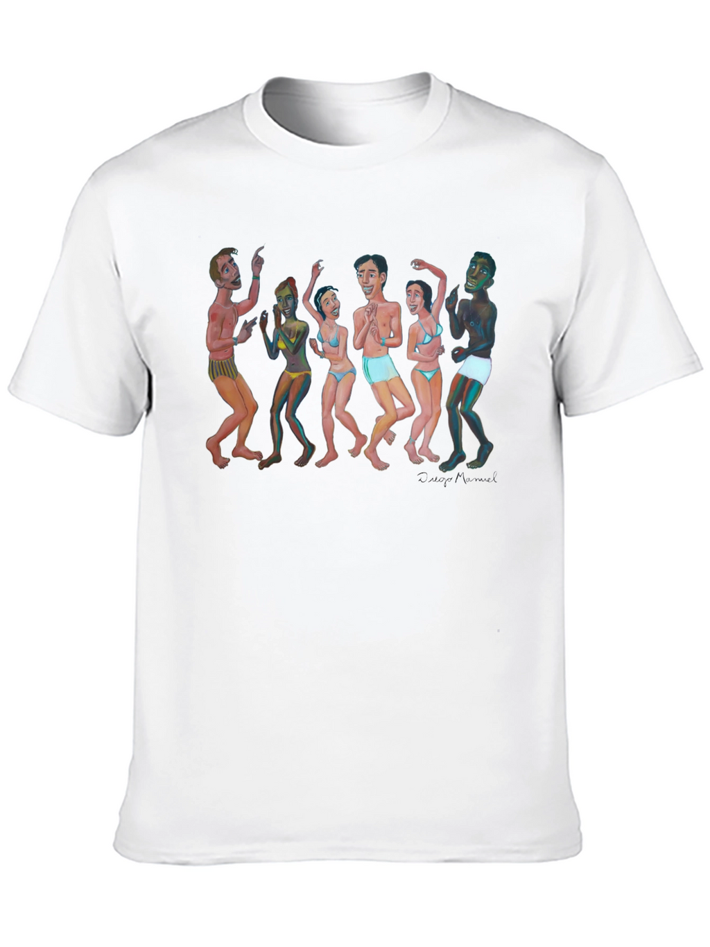 Dancing Figures Graphic Tee - Unisex Black T-Shirt