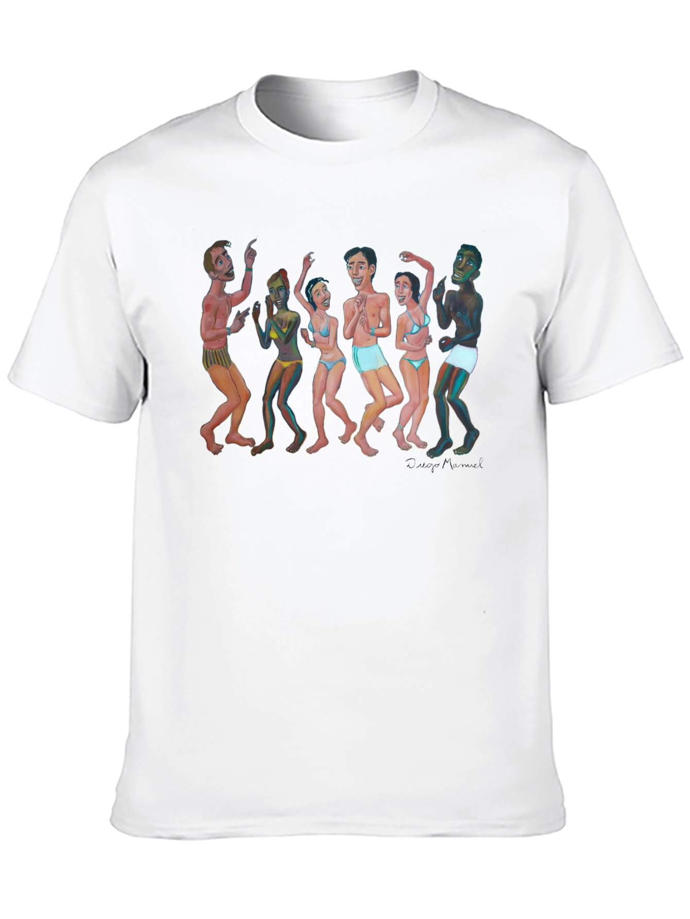 Dancing Figures Graphic Tee - Unisex Black T-Shirt