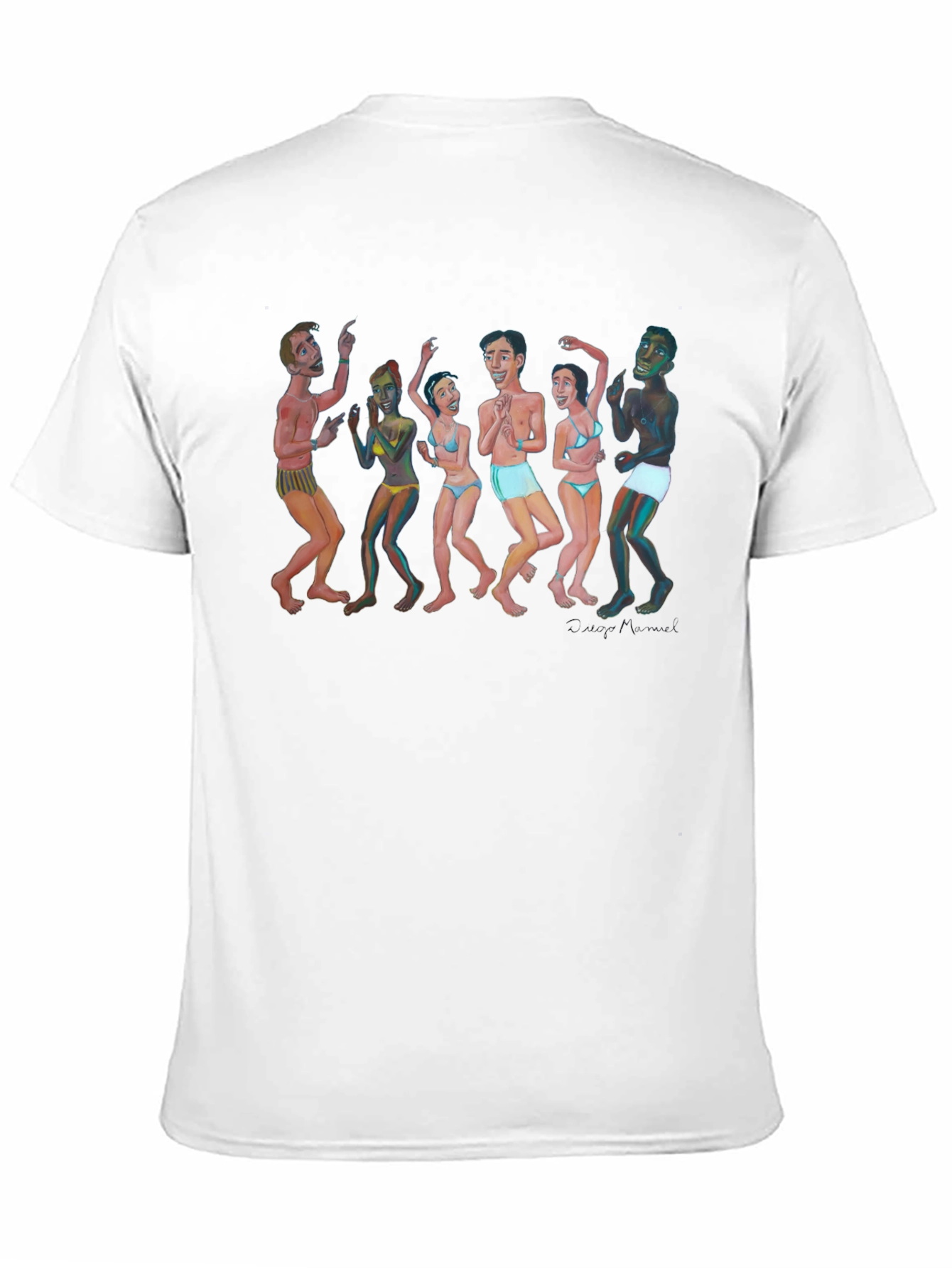 Dancing Figures Graphic Tee - Unisex Black T-Shirt