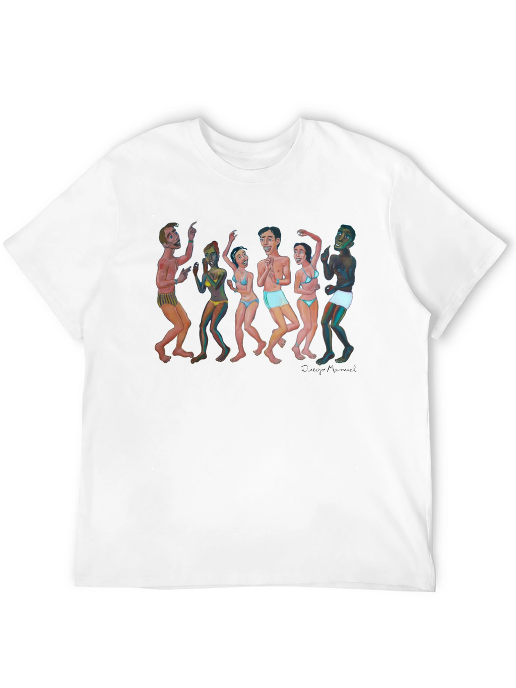 Dancing Figures Graphic Tee - Unisex Black T-Shirt