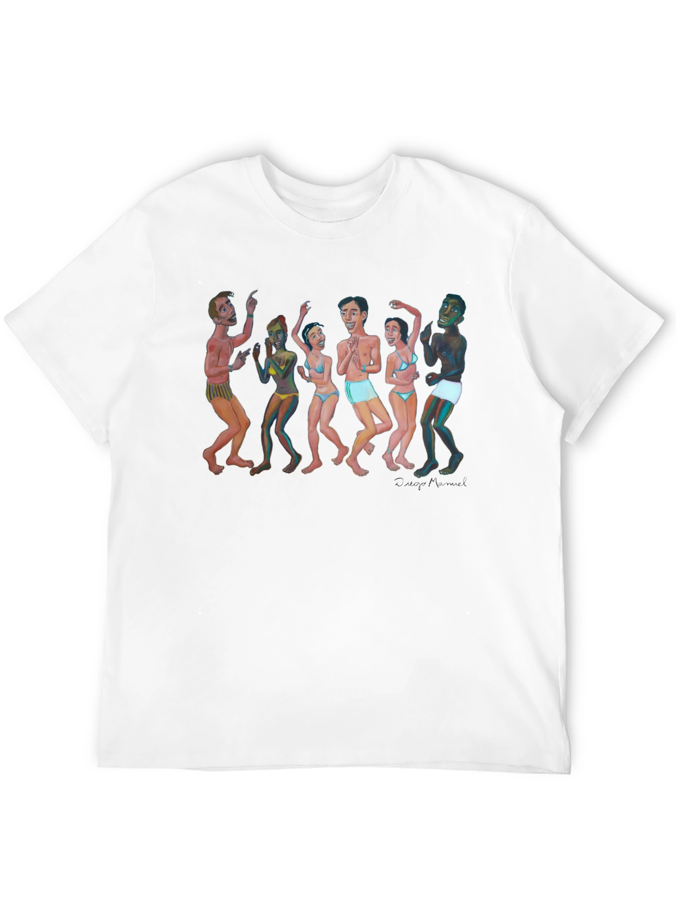 Dancing Figures Graphic Tee - Unisex Black T-Shirt