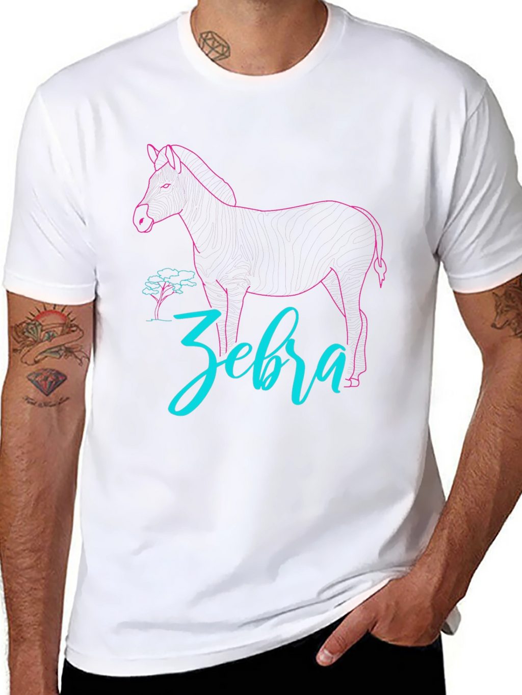 Zebra Graphic Tee - Cool Animal Design