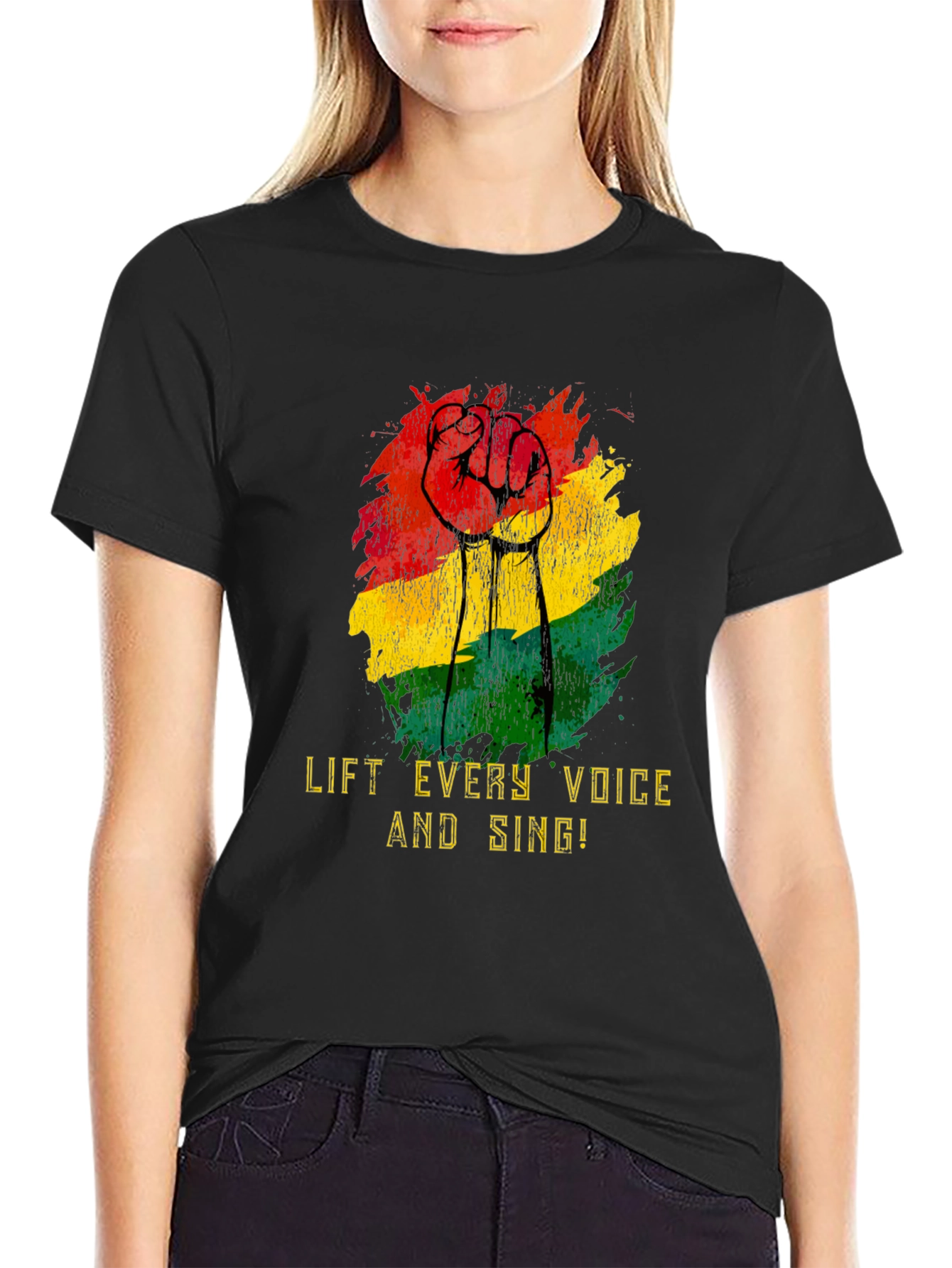 Lift Every Voice Black Power Fist T-Shirt