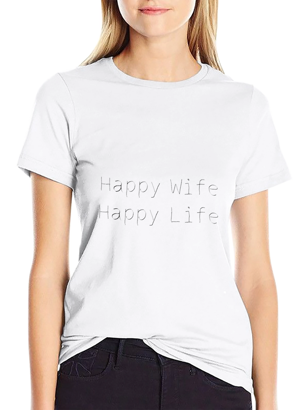 Happy Wife Happy Life - Mens Black T-Shirt