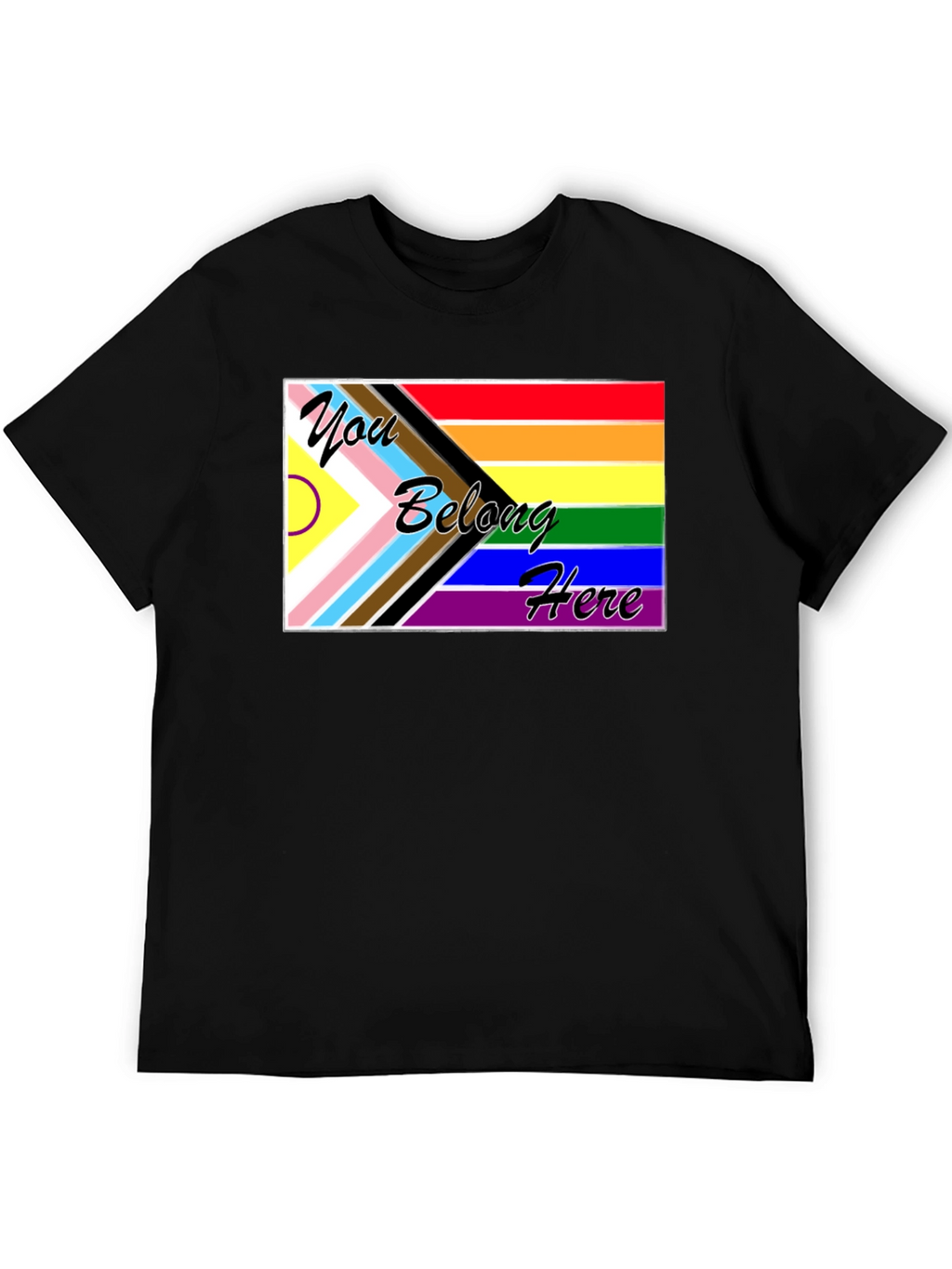 Inclusive Pride Flag Tee: You Belong Here
