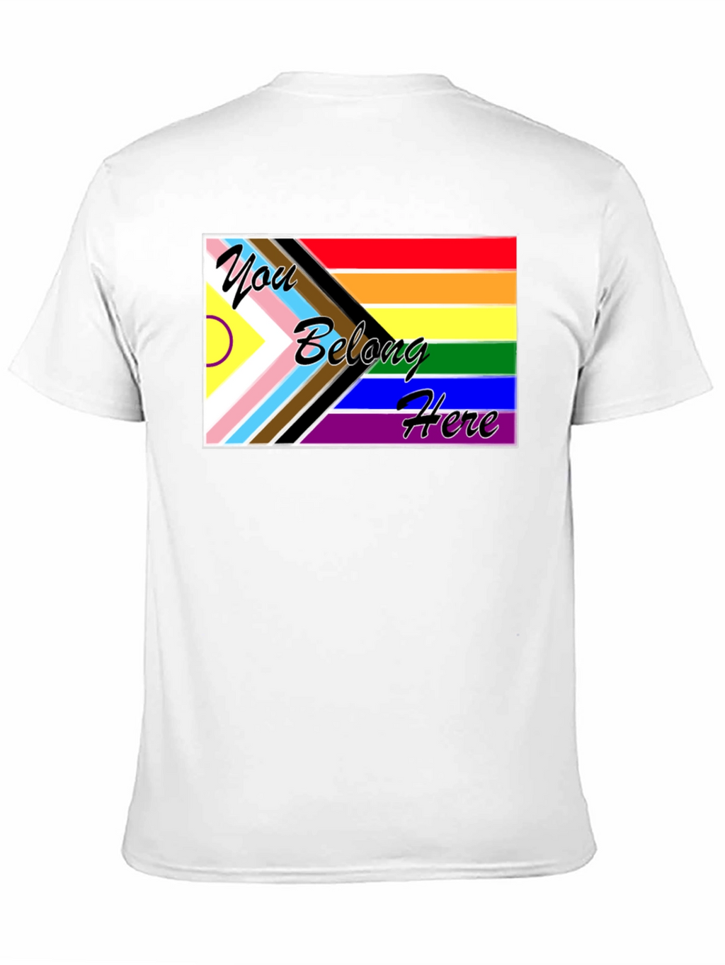 Inclusive Pride Flag Tee: You Belong Here