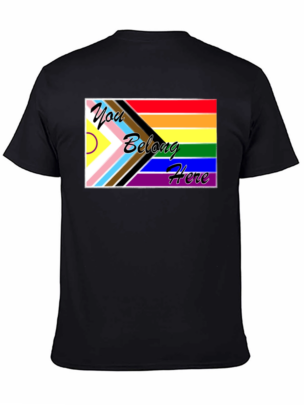 Inclusive Pride Flag Tee: You Belong Here