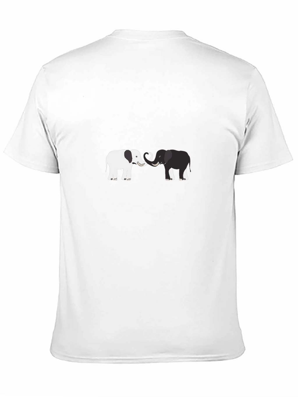 Elephant Love Graphic Tee - Black Cotton Blend Shirt