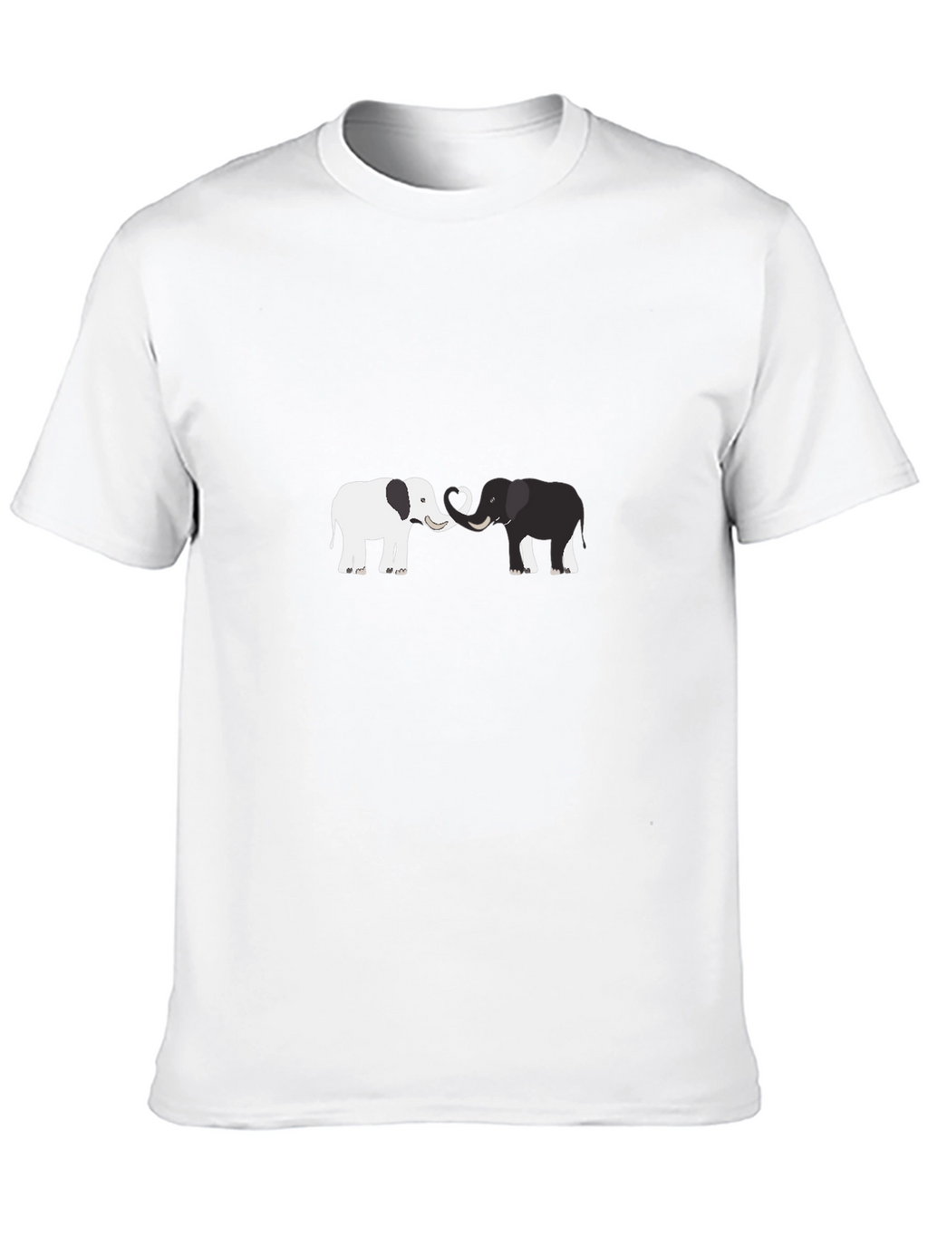 Elephant Love Graphic Tee - Black Cotton Blend Shirt