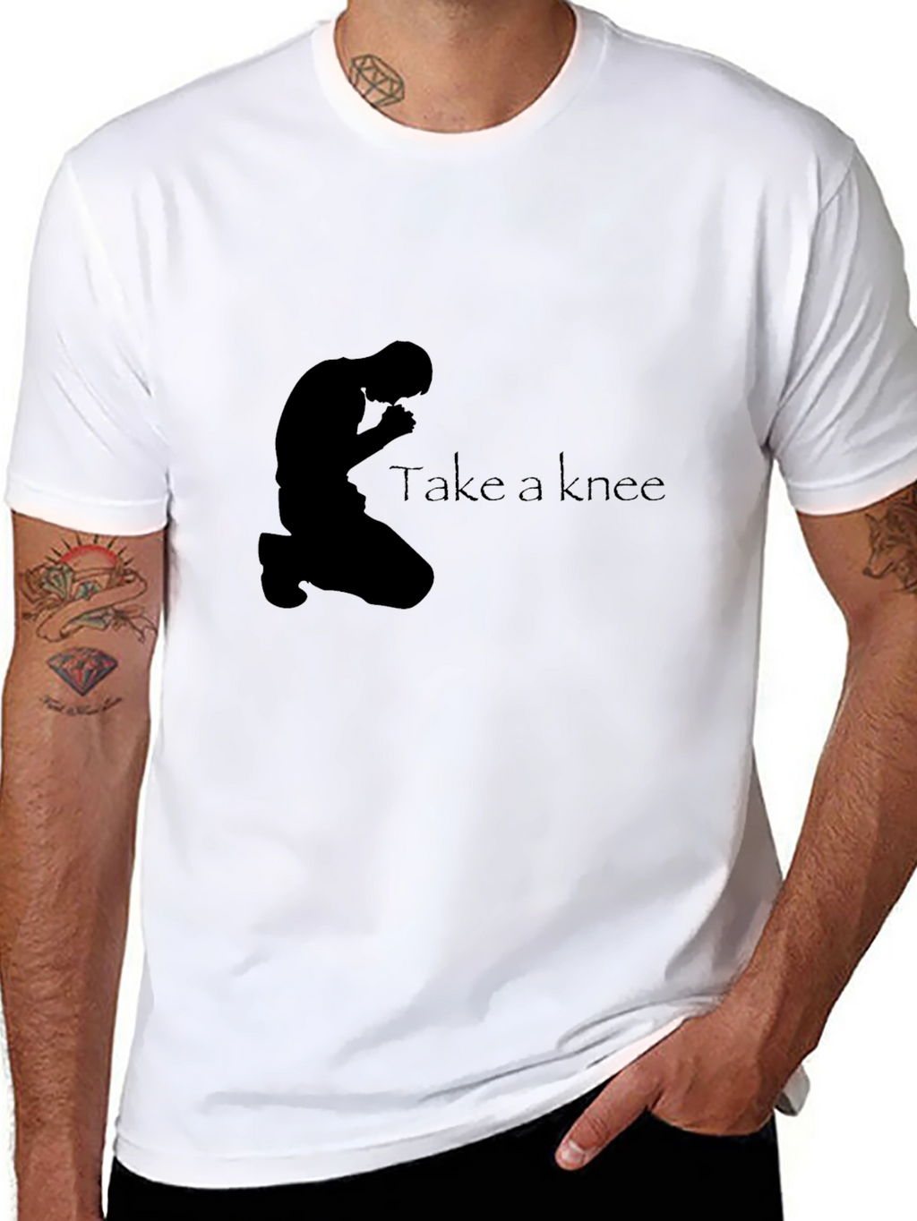 Take A Knee Graphic Tee - Black