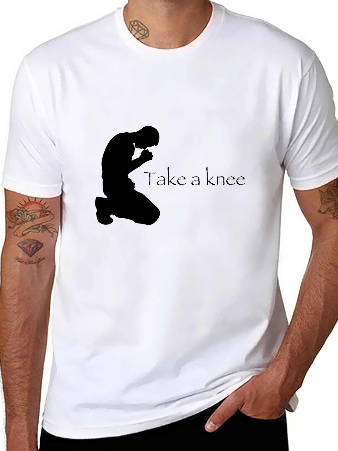Take A Knee Graphic Tee - Black