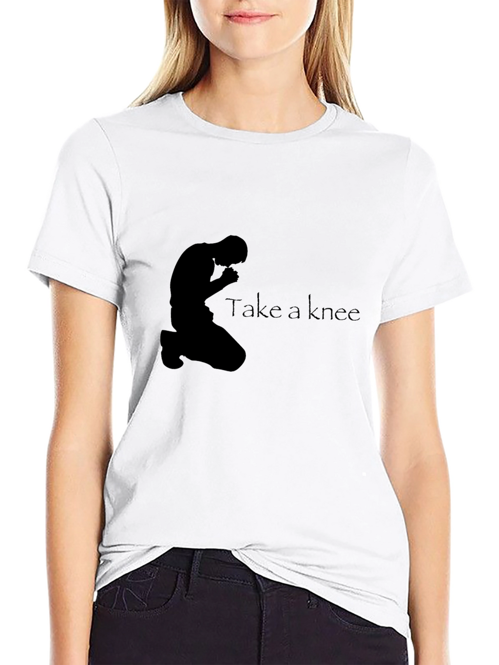 Take A Knee Graphic Tee - Black