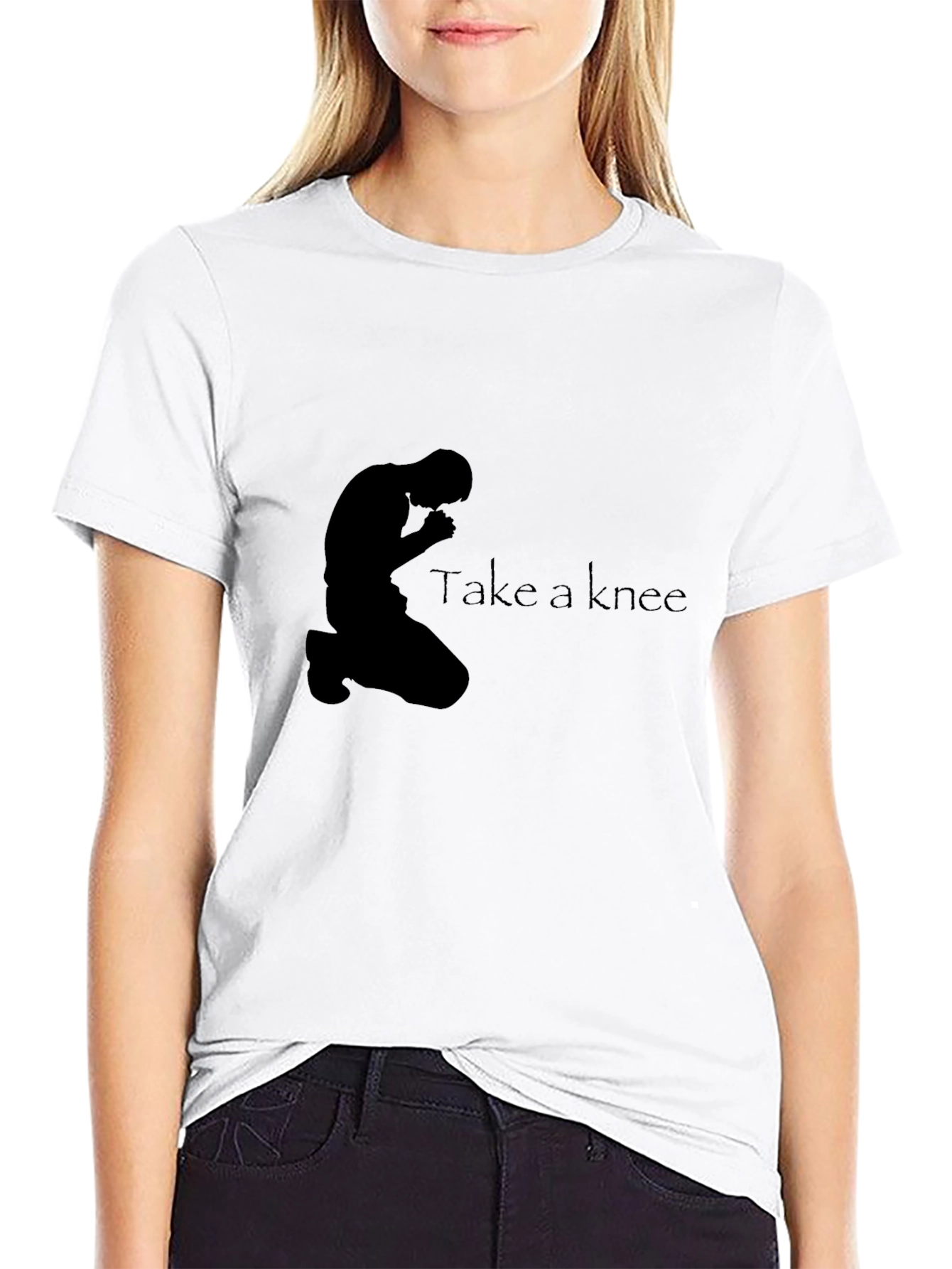 Take A Knee Graphic Tee - Black