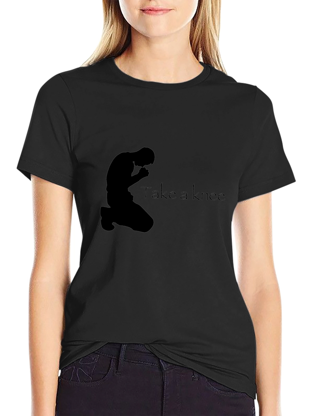 Take A Knee Graphic Tee - Black