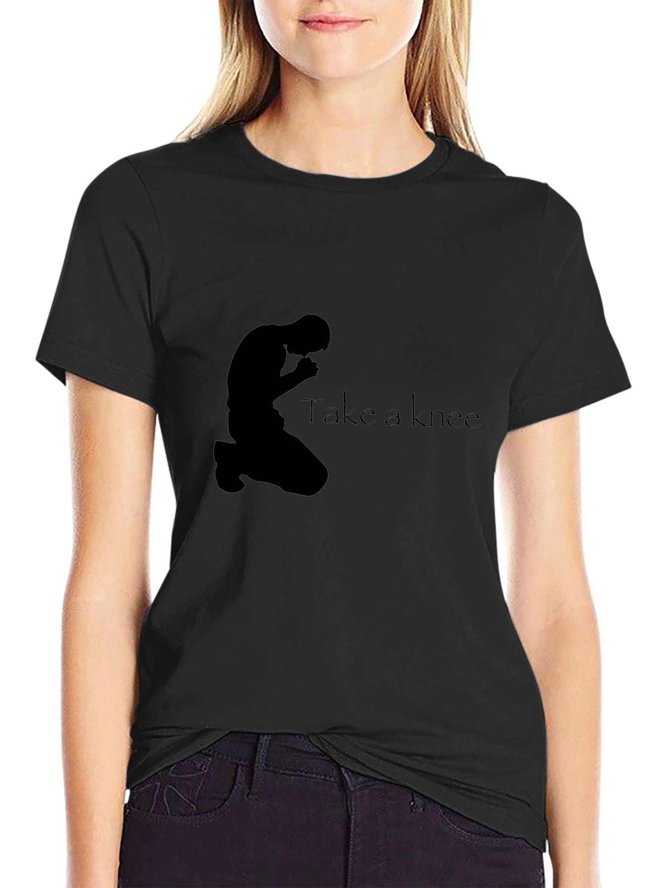 Take A Knee Graphic Tee - Black