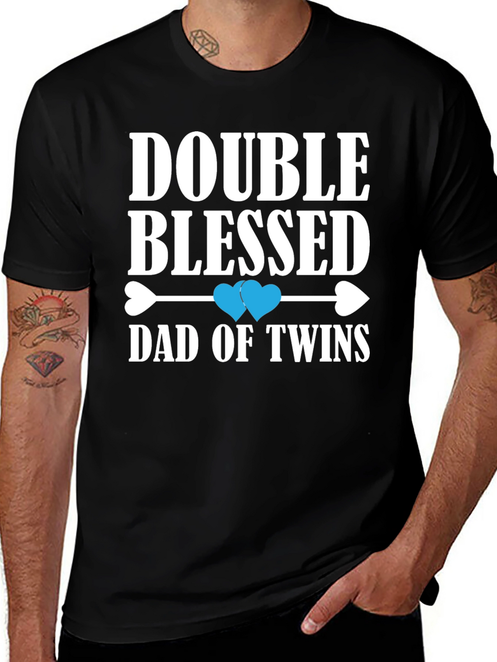 Double Blessed Dad of Twins T-Shirt