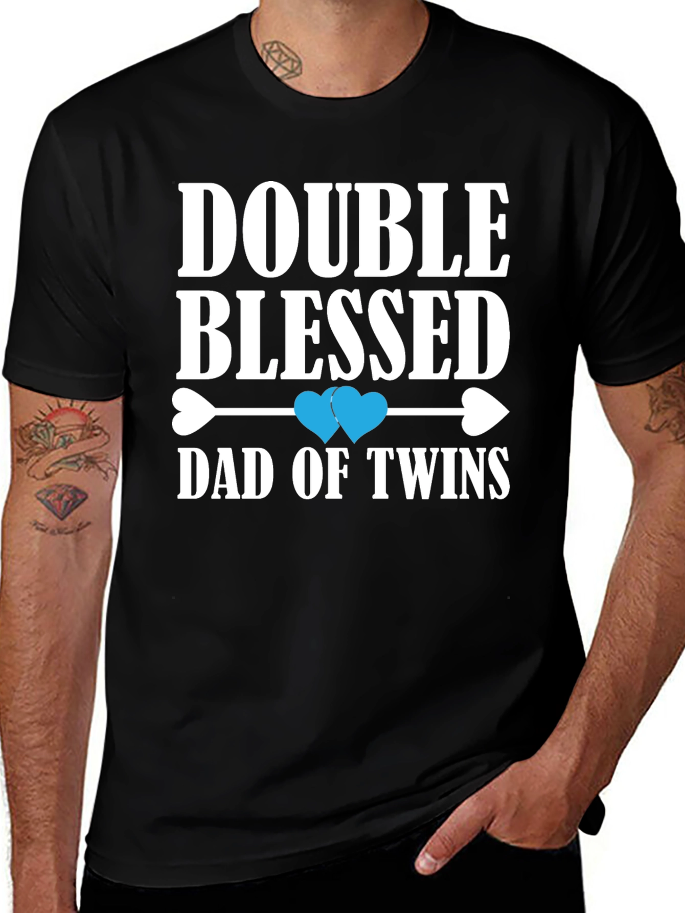 Double Blessed Dad of Twins T-Shirt