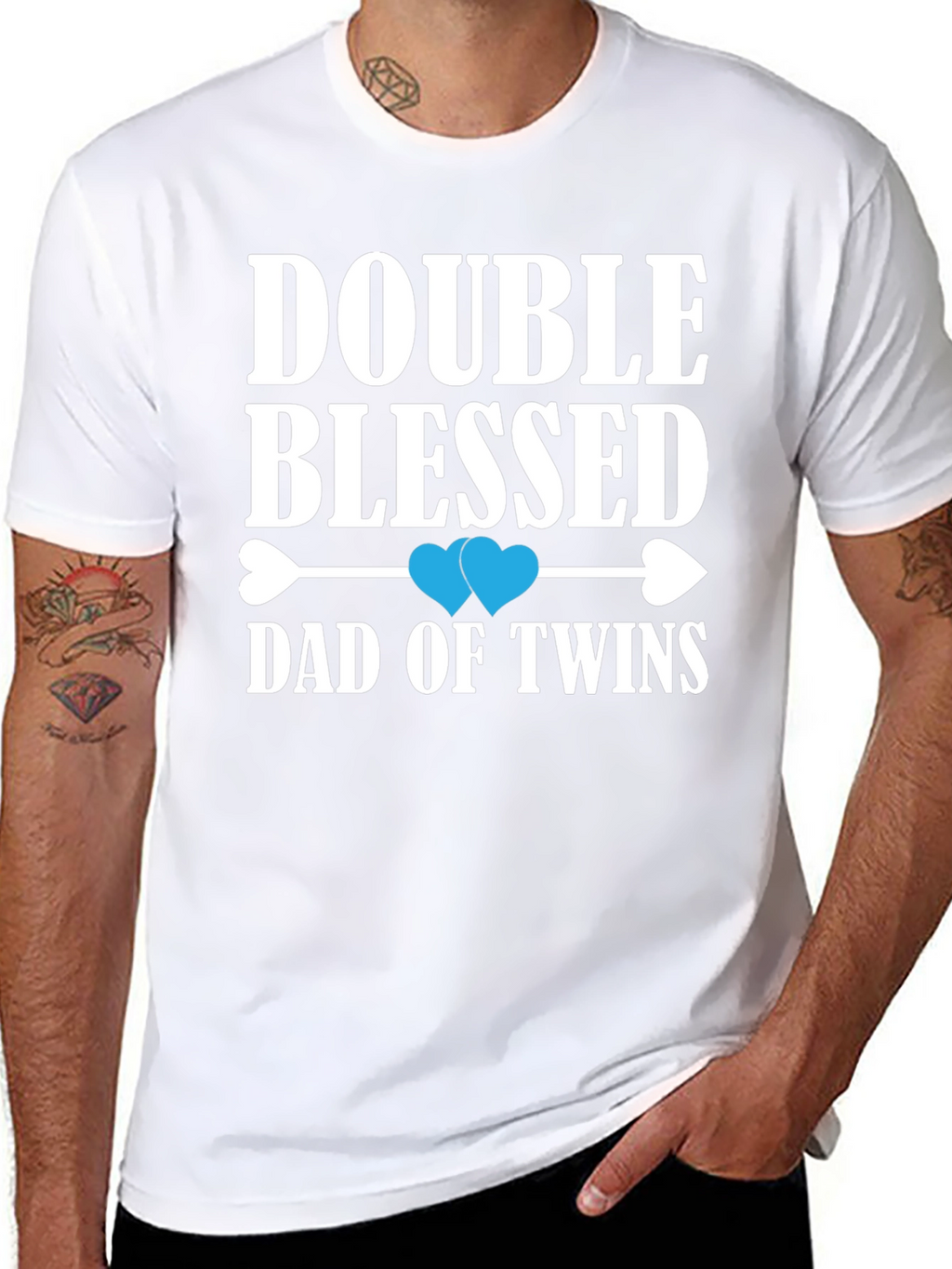 Double Blessed Dad of Twins T-Shirt