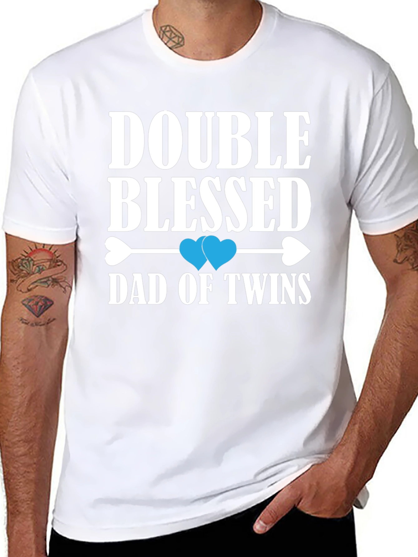 Double Blessed Dad of Twins T-Shirt