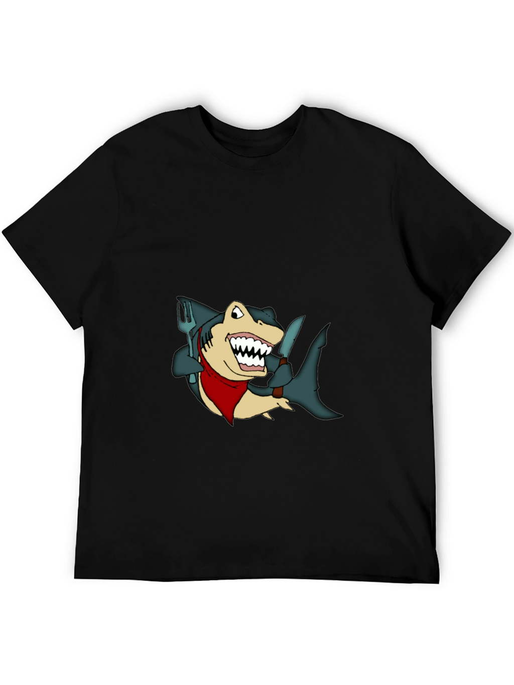 Shark Chef T-Shirt - Funny Cartoon Tee
