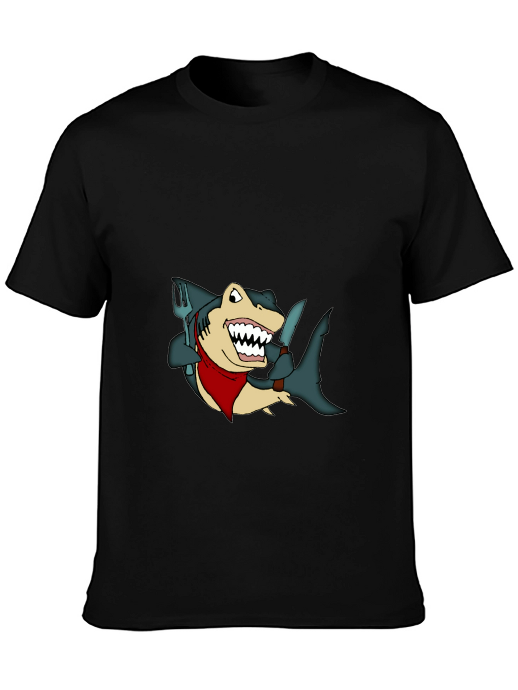 Shark Chef T-Shirt - Funny Cartoon Tee