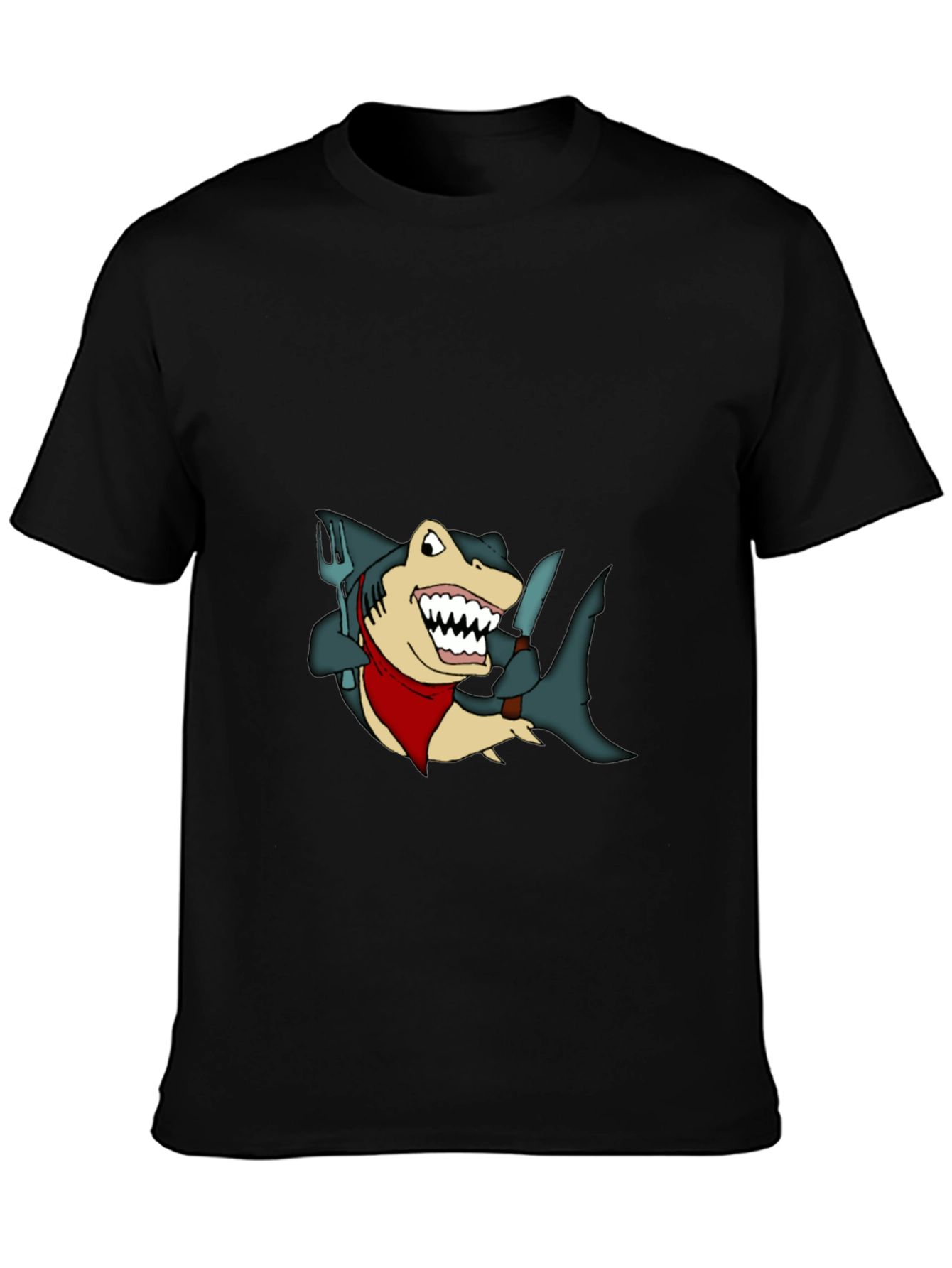 Shark Chef T-Shirt - Funny Cartoon Tee