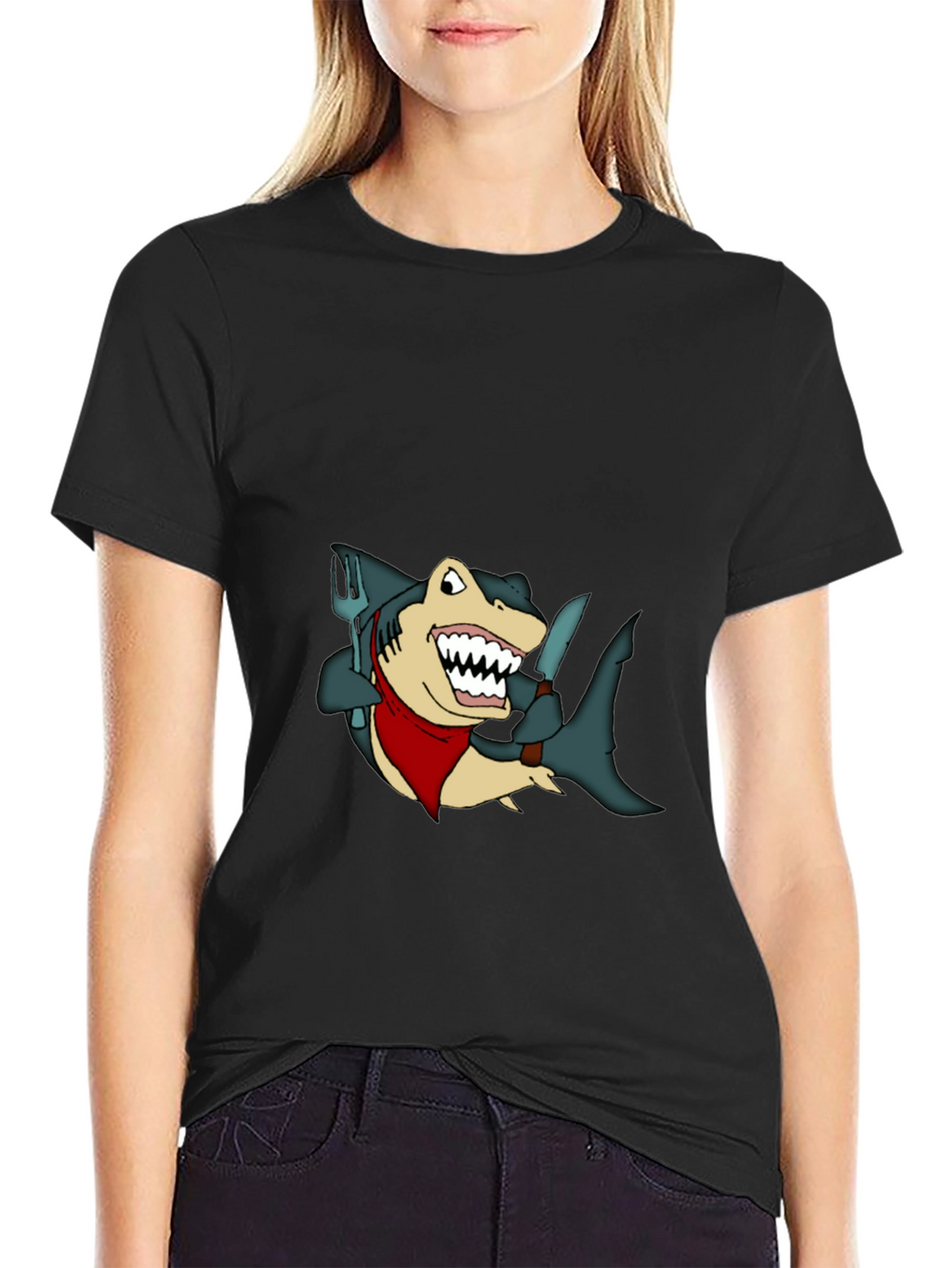 Shark Chef T-Shirt - Funny Cartoon Tee